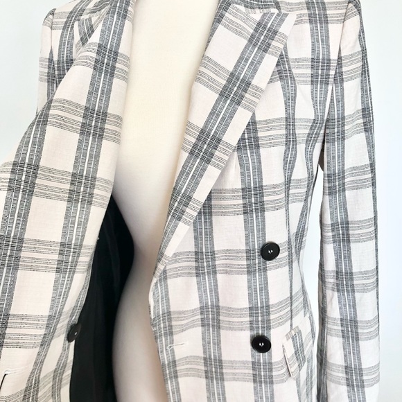 NWT Zara Oversized Checkered Plaid Blazer - Picture 6 of 12